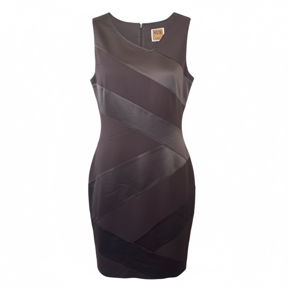 Nue by Shani Sleeveless Brown Sheath Dress